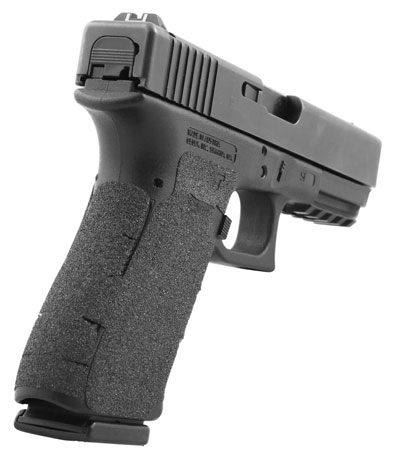 [812308029009] Talon Grips 380G Adhesive Grip  Compatible w/Glock 17/19x/22/24/31/34/35/37/45/47 Gen5 w/Medium Backstrap, Black Textured Granulate