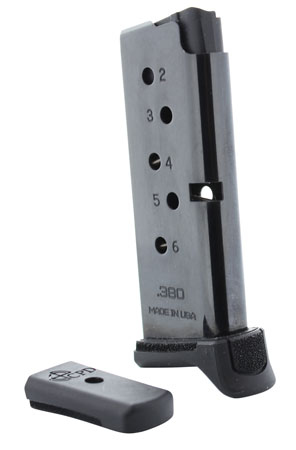 [766897412097] DuraMag 6X38141205RCPD Replacement  Black Detachable 6rd 380 ACP for Ruger LCP/LCP II