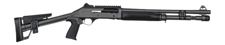 [869325000467] Panzer Arms PAM4TSDSFSS M4 12 Gauge Semi-Auto 3" 5+1 18.50" Tactical Barrel, Gray Tactical Gray Aluminum Receiver w/Picatinny Rail, Black Skeleton Synthetic Stock  &  Grip