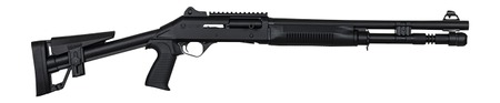 [869325000061] Panzer Arms PAM4TSSBSS M4 12 Gauge Semi-Auto 3" 5+1 18.50" Black Barrel, Black Aluminum Receiver w/Picatinny Rail, Black Skeleton Synthetic Stock  &  Grip