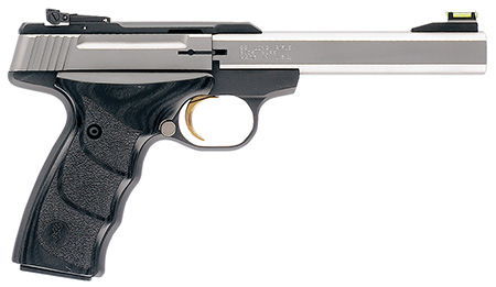 [023614253228] Browning 051427490 Buck Mark Plus *CA Compliant 22 LR 10+1 5.50" Slab Side Barrel, Serrated SS Slide, Matte Black Aluminum Frame, Black Laminate Wood Grips