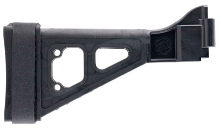 [699618782141] SB Tactical SBT01SB SBT  Side Folding Black Synthetic with  10.50" OAL  &  Nylon Strap for H & K UMP, B & T APC (Tube Not Included)