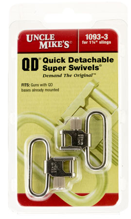 [043699109333] Uncle Mike's 10933 Super Swivel  Quick Detach Tri-Lock 1.25" Loop Nickel Finish