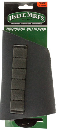 [043699884834] Uncle Mike's 88483 Buttstock Shell Holder  Black Neoprene 6rd Rifle