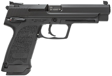 [642230261549] HK 81000361 USP Expert V1 9mm Luger Caliber with 4.25" Barrel, 15+1 Capacity, Overall Black Finish, Serrated Trigger Guard Frame, Serrated Steel Slide  &  Polymer Grip Includes 2 Mags