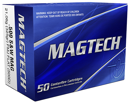 [754908193417] Magtech 500D Range/Training  500S&WMag 325gr Full Metal Jacket Flat Nose 20 Per Box/25 Case