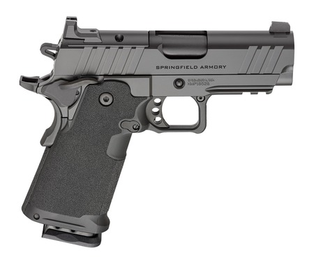 [706397004989] Springfield Armory PH9114AOSLC 1911 DS Prodigy Sub-Compact Frame 9mm Luger 10+1 3.50" Black DLC Match Grade Barrel, Black Cerakote Carbon Steel Optic Ready/Serrated Slide  &  Frame w/Beavertail  &  Picati