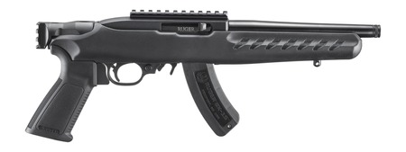 [736676331000] Ruger 33100 10/22 Charger 22 LR 15+1 8" Satin Black Threaded Barrel, Alloy Steel Receiver w/Integral Scope Mount, Rear Picatinny Rail, Black Polymer Grip