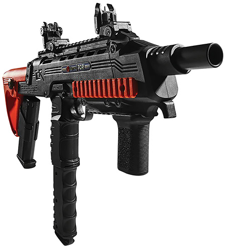 [810042112322] Byrna Technologies TK68401ORN TCR Basic Kit CO2 7rd/12rd, Black Rec, Orange Adjustable Stock, Flip-Up Sights
