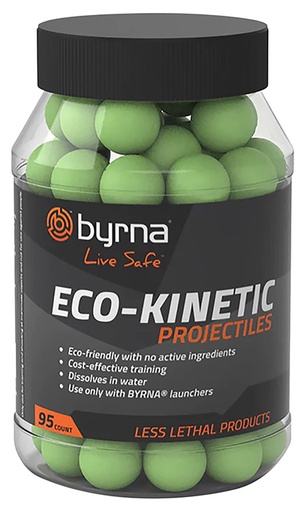 [810042111103] Byrna Technologies RB68403 ECO-Kinetic  95ct Green Water Soluble Projectile Compatible w/ Byrna Launchers