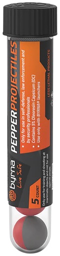 [810042113404] Byrna Technologies JB68316 Pepper Projectiles  5ct Gray/Red