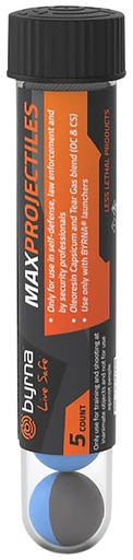 [810042113411] Byrna Technologies HH68316 Max Projectiles  5ct Gray/Blue