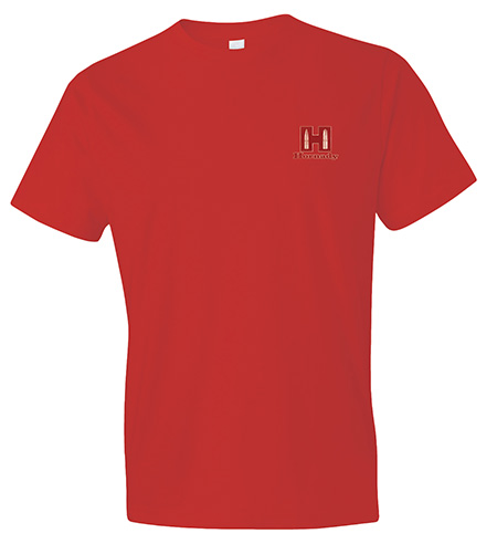[090255721966] Hornady 99601L Hornady T-Shirt  Red Cotton Polyester Short Sleeve Large
