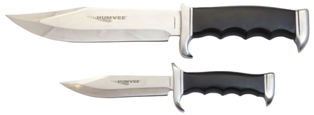 [024718510927] Humvee Adventure Gear HMVBC02BK Bowie Knife Set  Fixed Plain Spear Point Polished Stainless Steel Black Pakawood