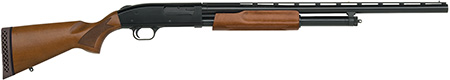 [015813521321] Mossberg 52132 500 Bantam Youth 12 Gauge Pump 3" 5+1 24" Blued Vent Rib Barrel, Blued Steel Receiver, Fixed Hardwood Stock, Right Hand, Accu-Set Chokes