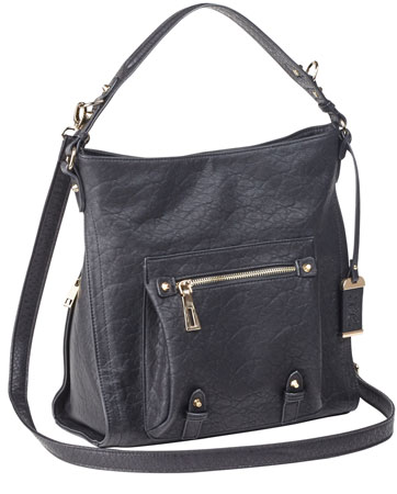 [672352011487] Bulldog BDP053 Hobo Purse w/Holster Black Leather Most Sm Pistols  &  Revolvers Right Hand