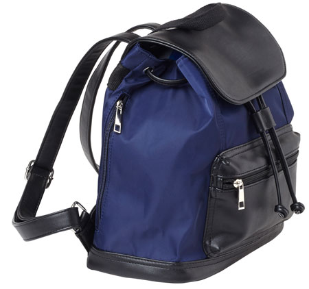 [672352011548] Bulldog BDP065 Backpack Style Purse w/Holster Leather Navy w/Black Accents