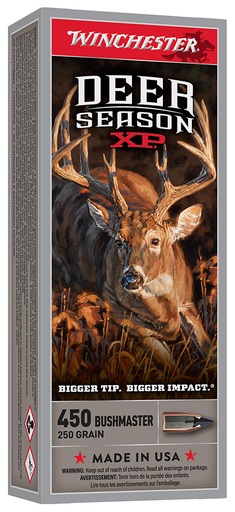 [020892224520] Winchester Ammo X450DS Deer Season XP 450Bushmaster 250gr Extreme Point 20 Per Box/10 Case
