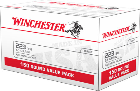 [020892224988] Winchester Ammo W223150 USA  223Rem 55gr Full Metal Jacket 150 Per Box/4 Case *Value Pack