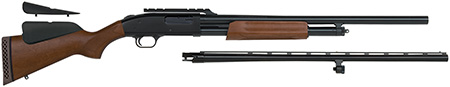 [015813542432] Mossberg 54243 500 Combo 12 Gauge 5+1 3" Blued 28" Vent Rib/24" Slugster  Barrel w/Cantilever Scope Mount, Blued Steel Receiver, Hardwood Dual Comb Stock, Includes Accu-Set Chokes