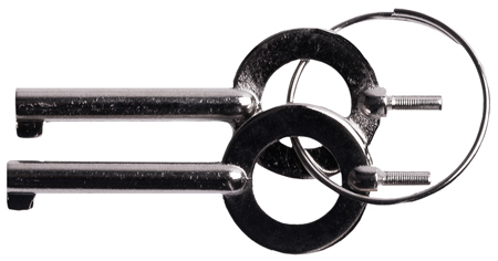 [024718926490] Uzi Accessories UZIKEYPAIR Handcuff Key Set Silver Metal