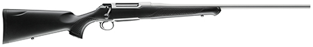 [810496021522] Sauer S1SX65P 100 Silver XT Full Size 6.5 PRC 4+1 22" Stainless Steel Cerakote Barrel, Stainless Cerakote Drilled  &  Tapped Steel Receiver, Black Max Synthetic Stock