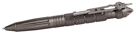 [024718926278] Uzi Accessories UZITACPEN4GM Tactical Pen  Gun Metal Aluminum 6" Features Glass Breaker/Cuff Key