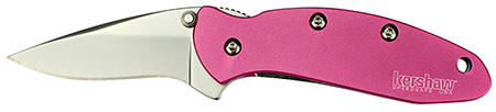 [087171160276] Kershaw 1600PINK Chive  1.90" Folding Drop Point Plain Bead Blasted 420HC SS Blade Pink Anodized Aluminum Handle Includes Pocket Clip