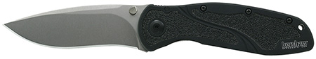 [087171167275] Kershaw 1670S30V Blur  3.40" Folding Drop Point w/Recurve Plain Stonewashed Powder Coated CPM S30V SS Blade Black Anodized Aluminum Handle Includes Pocket Clip