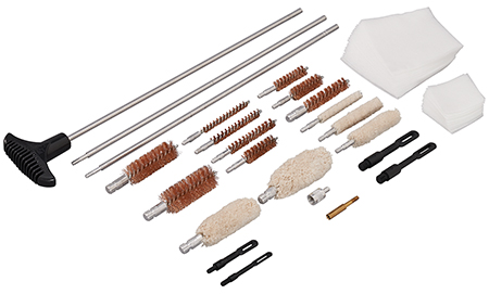 [026285841824] Hoppe's UAC76 Universal Accessory Cleaning Kit Multi-Caliber/Silver Hard Case