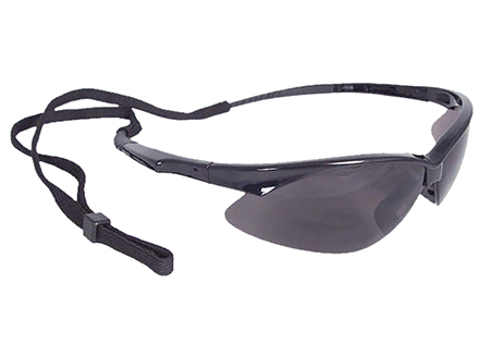 [674326224800] Radians OB120CS Outback Shooting Glasses Adult Smoke Gray Lens Anti-Fog Black Frame