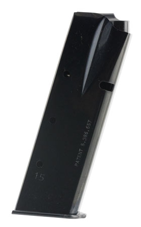 [765595440067] Mec-Gar MGBRHP15B Standard  Blued Detachable 15rd 9mm Luger for Browning Hi-Power/Springfield SA-35