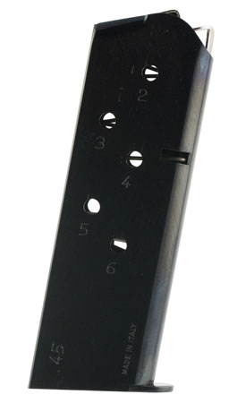 [765595104303] Mec-Gar MGCO4506B Standard  Blued Detachable 6rd 45 ACP for 1911 Officer