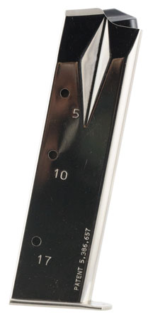 [765595440456] Mec-Gar MGRP8517N Standard  Nickel Detachable 17rd 9mm Luger for Ruger P95/P85/P89/P93/P94