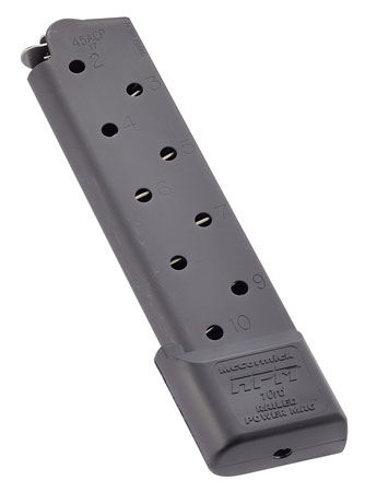 [750958734723] CMC Products MRPM45FS10B Power Mag Railed 10rd 45 ACP Fits 1911 Government Black Stainless Steel