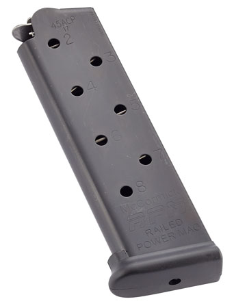 [750958734716] CMC Products MRPM45FS8B Power Mag Railed 8rd 45 ACP Fits 1911 Government Black Stainless Steel