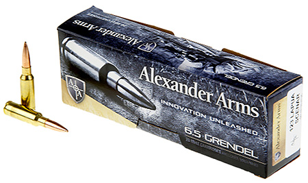 [819511020199] Alexander Arms AG123LSBOX Lapua Scenar  6.5Grendel 123gr Boat Tail Open Tip Match 20 Per Box/10 Case