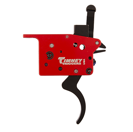 [081950307005] Timney Triggers 307 Featherweight Deluxe  Black/Red Curved Trigger 3 lbs Draw Weight Fits Mosin-Nagant