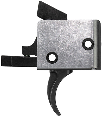 [850544004084] CMC Triggers 92501 Drop-In  Single-Stage Curved Trigger w/ 4-4.50 lbs Draw Weight  &  Black/Silver Finish
