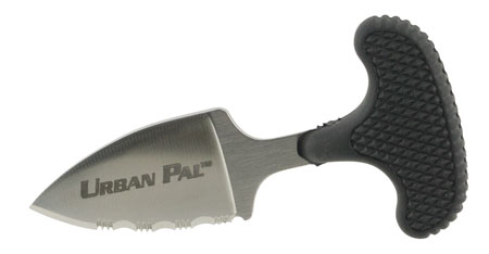 [705442003397] Cold Steel 43LS Urban Pal 1.50" Fixed Serrated Spear Point Japanese AUS-8A SS Blade/Black Synthetic Rubber Handle