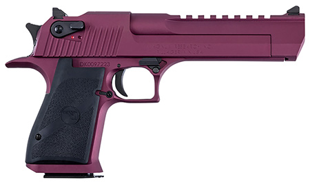 [761226090397] Magnum Research DE50BKC Desert Eagle Black Cherry 50 AE 7+1 6" Black Barrel, Metallic Black  Cherry Cerakote Serrated Slide, Aluminum Frame w/Picatinny Rail  &  Beavertail Black Rubber Grips
