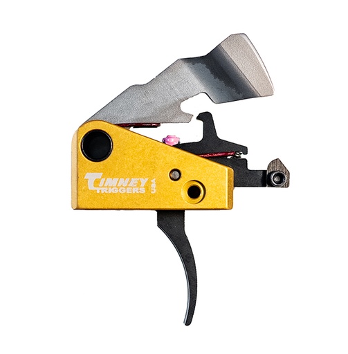 [081950691234] Timney Triggers 691S Featherweight  Single-Stage Curved Trigger with Black/Gold Finish for FN SCAR17