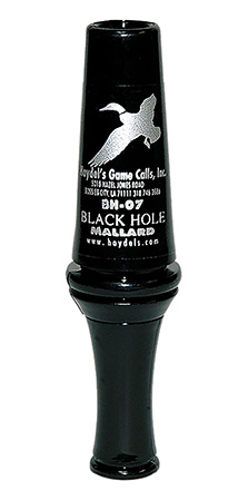 [086666200756] Haydel's Game Calls BH07 Black Hole  Open Call Double Reed Mallard Sounds Attracts Ducks Black Polycarbonate