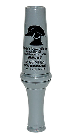 [086666200657] Haydel's Game Calls WM07 Magnum  Open Call Single Reed Wood Duck Sounds Attracts Ducks Gray Acrylic