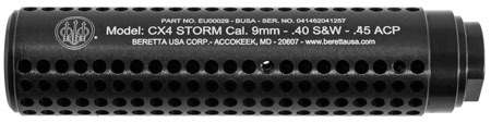 [082442820439] Beretta USA EU00029 Barrel Shroud  9mm/40/45 Cal Black Aluminum Fits Beretta CX4