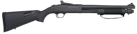 [015813516891] Mossberg 51689 590A1 Class III 12 Gauge 3" 5+1 14" Parkerized Cylinder Bore Barrel Black Rec Black Fixed with Storage Compartment Stock Holds 4 Extra Rounds Right Hand (NFA)