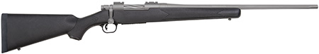 [015813280051] Mossberg 28005 Patriot  243 Win 5+1 22" Stainless Cerakote Fluted Barrel, Stainless Cerakote Receiver Drilled  &  Tapped, Black Fixed Synthetic Stock, Right Hand