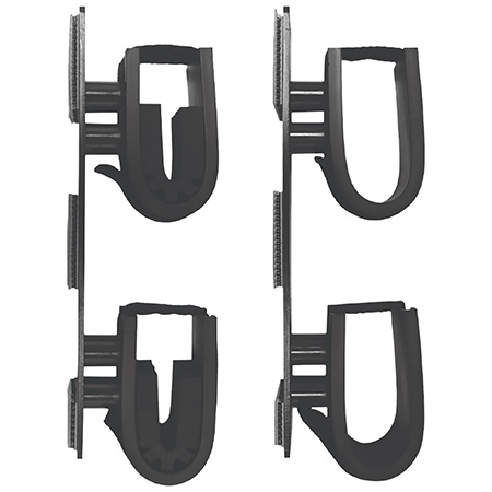 [786602100408] Rugged Gear 10040 Dual Lock Gun Holder Black Metal 2 Pack