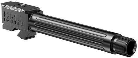 [859464006352] CMC Triggers 75511 Match Precision  9mm Luger 4.48" Fluted/Match Grade/Threaded Black DLC Stainless Steel, Compatible w/Glock 17 Gen3-4