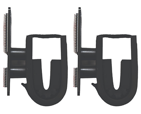 [786602100309] Rugged Gear 10030 Dual Lock Gun Holder Rifle/Shotgun Black Metal